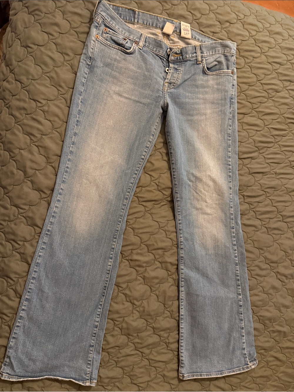 Lucky Brand Faded Light Blue Flare Jeans